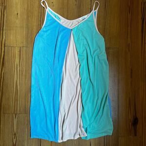 Entro pastel color blocked shift shirt dress SIZE S